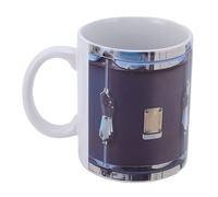 Fdit Ensemble de Cuillères à café en Forme de Tambour, Style Vintage Unique, pour Boissons Chaudes et Froides, de Collection (WHITE)