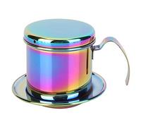 Fdit ensemble de filtre à café vietnamien en acier inoxydable coloré versez sur le goutteur de café cafetière vietnamienne infuseur à café filtre à café