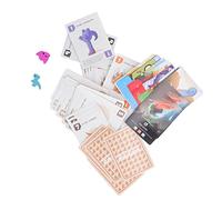 Fdit Ensemble de Jeux de Cartes Dinosaures pour Divertissement Familial, Jeu de société Simple et Intuitif, adapté à Les âges, Comprend 50 Cartes, Instructions en Anglais, Planches de Blocs de