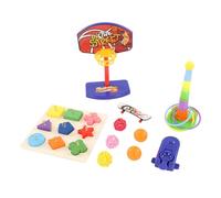Fdit Ensemble de Jouets Colorés pour Perroquets et Oiseaux, Puzzle Empilable, Skateboard, Basket-Ball pour Cacatoès, Perruches, Perroquets avec Bois de Pin, Matériau ABS