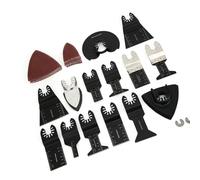 Fdit Ensemble de Lames de Scie en Dents de Scie Ondulées en Acier à Haute Teneur en Carbone pour le Travail du Bois PVC Aluminium Fer 56 Pièces Kit Multifonction Noir pour les Amateurs de Bricolage