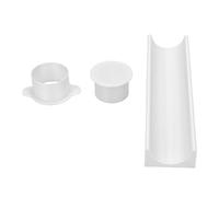 Fdit Ensemble de Moisissures à Gâteau à Gâteau en Cercle, Gâteau à Gâteau Ronde et Plateau, Moule à Cuisson PP pour la Maison, Fêtes D'anniversaire et Desserts de Mariage (WHITE)