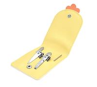 Fdit Ensemble de -Ongles Portable en Acier Inoxydable, avec Lime à Ongles et Pince pour Couper les Sourcils, pour les Besoins Personnels de Manucure, 5 Pièces (3418B chose mignonne-canard)