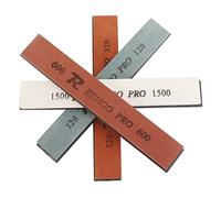 Fdit Ensemble de Pierres à Aiguiser les Couteaux, Pierre à Aiguiser 4 Grains 120 320 600 1500 avec Base Antidérapante pour Couteaux de Cuisine, Ciseaux, Ciseaux, Haches, Outils