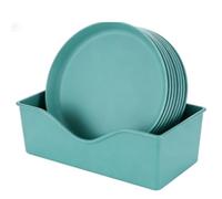 Fdit Ensemble de Plats à Cracher D'os, Plats D'apéritifs Ronds avec Base Stable pour Collations, Dessert, Pain, Fruits, Cupcakes 8 Pièces (GREEN)