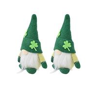 Fdit Ensemble de Poupées Gnomes sans Visage, Poupées Naines en Peluche Faites à la Main pour Les Décorations de la Saint-Patrick, Parfaites pour la Maison et Les Fêtes, Tissu Vert, 2 Pièces (Homme)