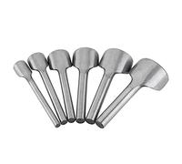 Fdit Ensemble de Punch en Cuir, 6pcs Half Round en Cuir End Cutter Coup de Poing Punch Hole Punch Tool avec un Diamètre de Demi-cercle pour le Sac à Main à Courroie de Portefeuille