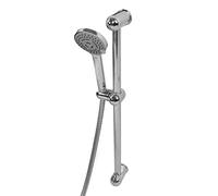 Fdit Ensemble de Rails Coulissants de Douche, Kit de Rail de Colonne Montante de Douche Réglable en Hauteur à Rotation à 360° avec Tuyau de 1,5 M G1 2 en Acier Inoxydable 304, pour