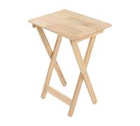 Fdit Ensemble de Table à Plateau TV Classique, Tables de Collation Pliantes avec Support de Rangement pour Salon, Chambre à Coucher, canapé, Bureau