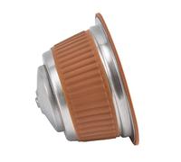 Fdit Ensemble de Tasses Filtrantes à Capsules de café Réutilisables en Acier Inoxydable avec Couvercle en Poudre Assorti pour, Profitez du Bon Temps à la Maison ou au Bureau (Couleur Café)