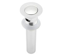 Fdit Ensemble de Vidange D'évier en Acier Inoxydable chromé G1 1/4, Bonde Escamotable Résistante à la Corrosion avec Conception de Trop-plein, pour Lavabo de Salle de Bain avec Trou