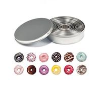 Fdit Ensemble D'Emporte-pièces en Acier Inoxydable avec Bord bouclé pour la Cuisson, Ensemble de 12 Emporte-pièces Ronds pour Biscuits, Gâteaux, Chocolat, Facile à Nettoyer, adapté à une Utilisation