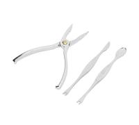 Fdit Ensemble D'outils pour Fruits de Mer 3 Pièces, Ensemble de Fourchettes et Cuillères à Fruits de Mer en Alliage de Zinc avec Poignée Ergonomique, pour Manger du Crabe, du Homa