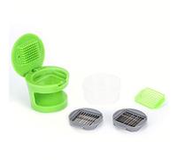 Fdit Ensemble Hachoir et éplucheur D'ail, aliments Manuel avec 2 Lames en Acier Inoxydable et Outil de Cuisine en Plastique ABS Nettoyant pour Hacher Facilement les Tranches