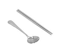 Fdit Ensembles de Couverts Ensemble de Couverts en Acier Inoxydable Exquis pour la Vie Quotidienne, les Voyages, le Pique-nique, le Barbecue, les de Vaisselle de Cuisine (SILVER)