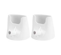 Fdit Entonnoir à Farine pour Batteur sur Socle, 2 Pièces de Fixation en Plastique Compatible avec le Mélangeur à Tête Inclinable Artisan KSM150, Entonnoir Verseur Anti-déversement (WHITE)