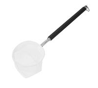 Fdit Epuisette pour Aquariophilie Mini-Filet de Pêche avec Poignée Réglable 20-57.5cm pour Crevette de Réservoir d'Aquarium(Rond-Noir)