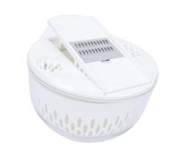 Fdit Essoreuse à Salade Multifonctionnelle et Hachoir à Légumes, Outil de Cuisine avec 5 Lames et Bol Transparent de 4500 Ml, Comprend une Passoire à Essoreuse pour les Repas de