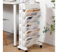 Fdit Étagère de rangement, étagère pratique, compacte, Stable et mobile pour l'étude (6 couches)