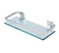 Fdit Étagère de Salle de Bain, étagère de Toilette, de Douche, Support de Rangement en Verre en Aluminium avec Verre trempé épais pour évier de Cuisine, Salon, Chambre à