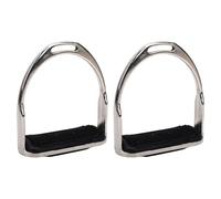 Fdit Étriers pour L'équitation, Paire D'étriers en Caoutchouc plaqué Fer avec Coussinets Antidérapants, Accessoires équestres pour Selles D'équitation Occidentales et D'entraînement