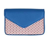 Fdit Étui à Cartes de Visite, Cuir Business Nom Carte Holder Case Wallet Credit Card Card Book with Magnetic Fermtor Carte Holder Women Men (Blue)