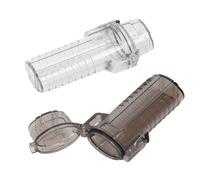 Fdit Étui étanche Portable, Conteneur de Voyage Hermétique pour Clés et Petits Objets, Paquet de 2 Comprenant un Sifflet D'urgence pour la Randonnée en Camping (noir et)