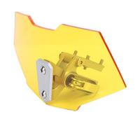 Fdit Extension de Pare-Brise de Moto, Pare-Vent Réglable en Acrylique 218x110mm, Pare-Brise à -on pour Le Confort de Conduite (Yellow)