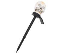 Fdit Fdit Solar Skull Pathway Lights Halloween Decor, Auto on/Off Skull Skull Papeurs avec LED Verte pour Le Jardin Extérieur Décoration de Fête