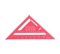 Fdit FDIT Square de Rafter de 7 Pouces, Triangle en Alliage en Aluminium à échelle à Double Face Carrée de Charpentier en Alliage en Aluminium, 45/90 Degrés D'angle D'angle pour le (rouge)