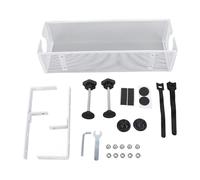 Fdit Fdit Under Desk Câble Management Tray, Pas D'organisateur de Câbles de Métal de Forage avec Pince, Plateau de Gestion des Fils avec des Liens de Câble pour Le Bureau à Domicile (White)