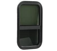 Fdit Fenêtre Fixe RV, 590x390 Mm Cadre en Alliage en Aluminium Tint Window Tempered Verre avec Drainage pour Camping