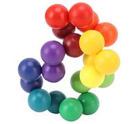 Fdit Fidget 3D Puzzle Ball Flexible Soulagement du Stress sans Fin Couleur Vive Développement de L'intelligence Jouet pour Adultes et Enfants en Plastique