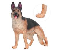Fdit Figurine de Berger Allemand en Plastique, Modèle de Chien Réaliste pour Décoration de Chambre d'enfant, Accessoire Animal de Simulation de 9,1 Pouces pour Les Amateurs de Modèles Militaires
