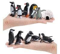 Fdit Figurines de Pingouin en PVC 11 Pièces, Jouets Animaux Océan Simulation Mignons, Modèle éducatif pour Enfants, Décoration Apprentissage
