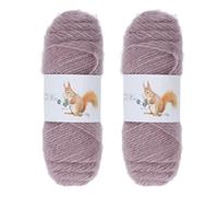 Fdit Fil à Crocheter 2 Pièces, Laine à Tricoter en Coton Doux pour écharpe à