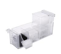 Fdit Filtre D'Aquarium Suspendu 3 W, Boîte de Filtre à Cascade de Circulation d'eau pour Aquarium, avec Système de Filtration en 3 étapes, Conception Murale Compacte, Facile à (Prise UE 220V)