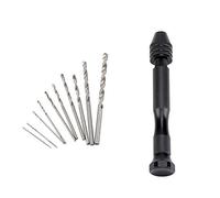 Fdit Foret Rotatif à Main Mini Torsadé avec Embouts Outil de Perçage Plastique à Bois Rotatif Manuel pour Bricolage Artisanal(# 1)