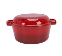 Fdit Four Hollandais en Fonte de 5 QT avec Couvercle de Poêle, Marmite Ronde Allant au Four pour Braiser les Ragoûts et les Fritures, Répartition Uniforme de la Chaleur pour les