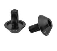 Fdit G-510 2PCS COLONS Bright M5 * BOULEURS DE VIS DE BOUTEUR DE Bille 12MM (Black)