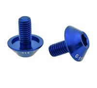 Fdit G-510 2PCS COLONS Bright M5 * BOULEURS DE VIS DE BOUTEUR DE Bille 12MM (Blue)
