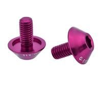 Fdit G-510 2PCS COLONS Bright M5 * BOULEURS DE VIS DE BOUTEUR DE Bille 12MM (Purple)