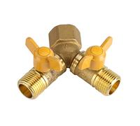 Fdit G1 / 2 Laiton Jardin Irrigation 2 Voies Double Robinet Adaptateur de Tuyau Double Connecteur de Robinet