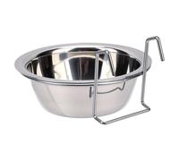 Fdit Gamelles en Acier Inoxydable pour Chiens, Gamelles Suspendues pour Cage Chenil avec Crochet sécurisé et Parois Incurvées pour Alimentation Facile (Diamètre 17cm)