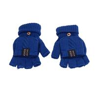 Fdit Gants d'hiver, fonctionnement 5 V, chauffage USB confortable, double face, coton tricoté extensible pour adultes, ski (bleu)