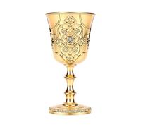 Fdit Gobelet en émail Vintage, Mini Tasse à Liqueur en Métal plaqué or Brillant, Fleur Sculptée Européenne en 3D, Vin de Luxe pour Fête, Cérémonie, Décoration D'intérieur, Cadeau