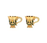 Fdit Gobelet Vintage, 2 Pièces en Métal plaqué or pour Fêtes à Thème