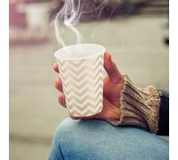 Fdit Gobelets en Papier Double Couche écologiques avec Divers Motifs, 8 Gobelets en Papier de Fête de 270 Ml, Idéaux pour les Mariages et les Réunions de Famille (8 en double couche