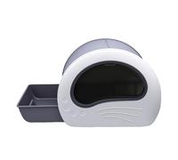 Fdit Grand Bac à Litière à Capuche pour Chat, Bac à Litière fermé avec Plateau Inférieur de Style Tiroir à Double Entrée pour Grands Chats de Plus de 8 Kg, Contrôle des Odeurs