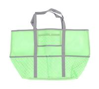 Fdit Grand Sac de Plage en Maille Imperméable avec 8 Poches pour la Natation en Vacances, Sac de Piscine en Maille Portable avec Poignée pour Les Sorties à la Plage, Nylon, 42 X 38 X 20 Cm (Green)